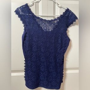 Express Blue Lace Blouse Women’s Medium